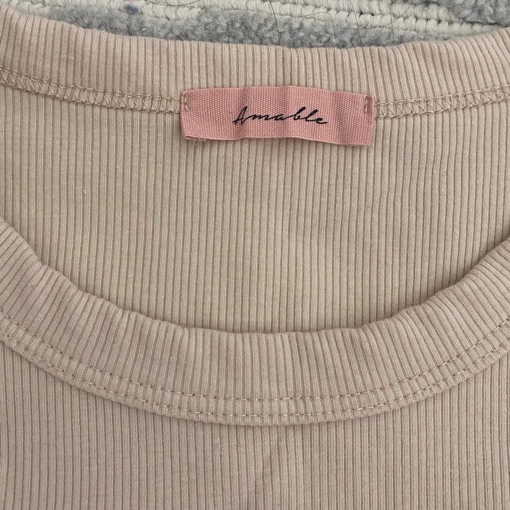 Amable Tan Ribbed Cropped Tank Top - Picture 7 of 9